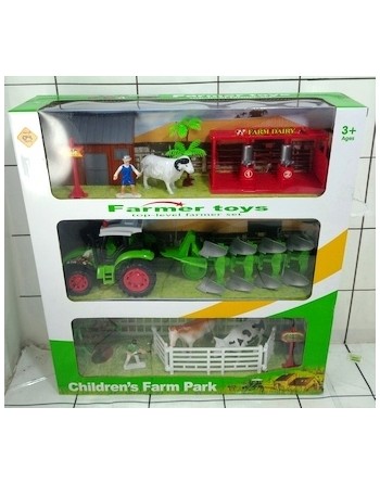SET GRANJA CON TRACTOR Y...