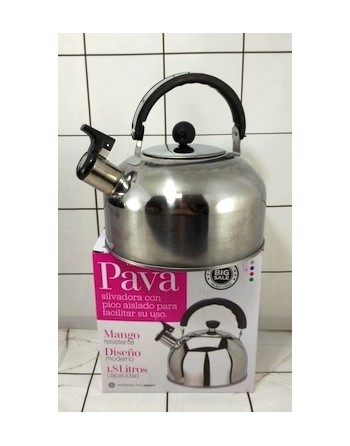 PAVA DE ACERO PLATEADO 1.8lt