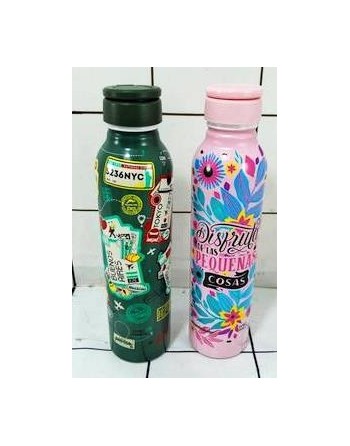 BOTELLA ALUMINIO 500ml FLOWERS