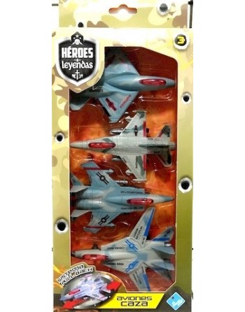 SET AVIONES x4 HEROES Y...