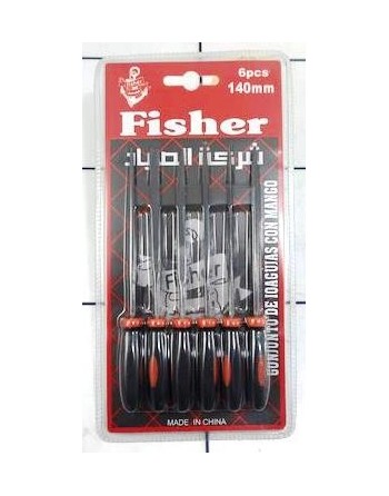 SET LIMAS x6 PIEZAS    FISHER