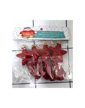 SET x4  ESTRELLAS CON GLITTER