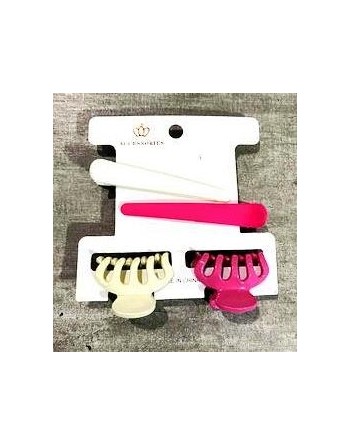 SET x4 HEBILLAS + BROCHES