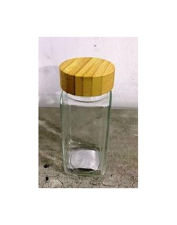 SALERO VIDRIO TAPA MADERA...