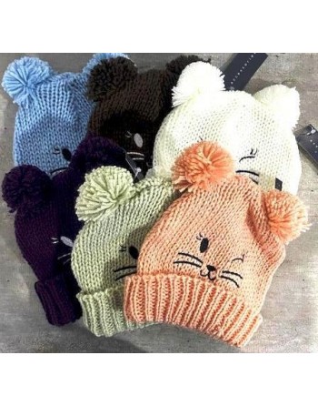 GORRO TEJIDO LANA BORDADO C...