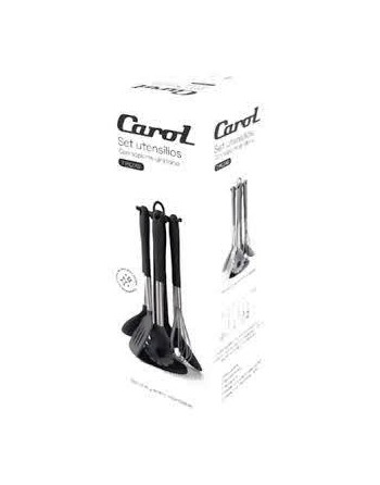 SET UTENSILLOS NEGRO 7pz C...