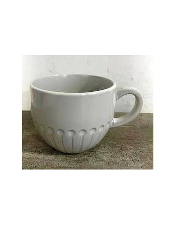 TAZA BLANCA ACANALADA 420ml