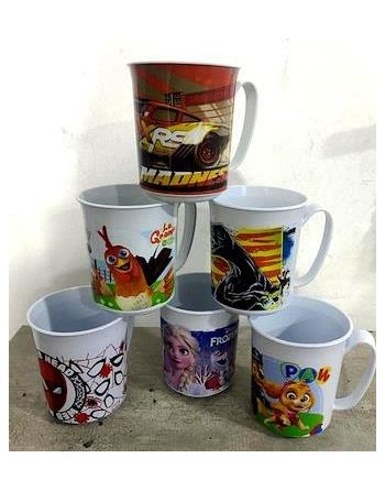 TAZA PLASTICA PERSONAJES