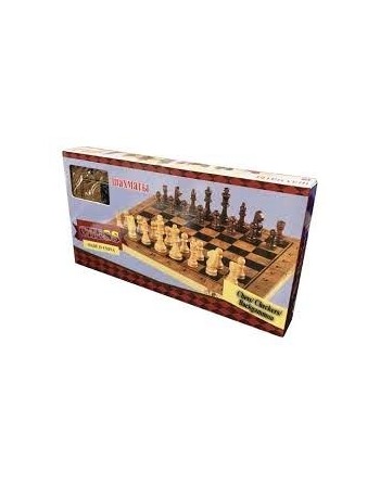 AJEDRES + BACKGAMMON EN MADERA