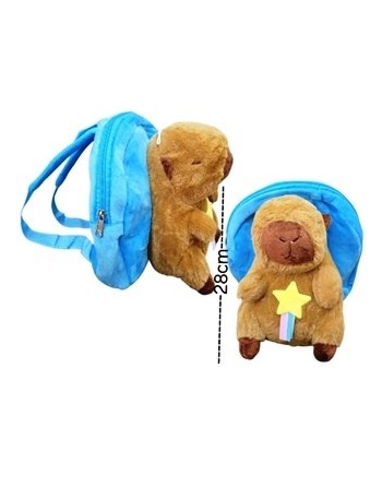 MOCHILA PELUCHE CAPIBARA 23cm 
