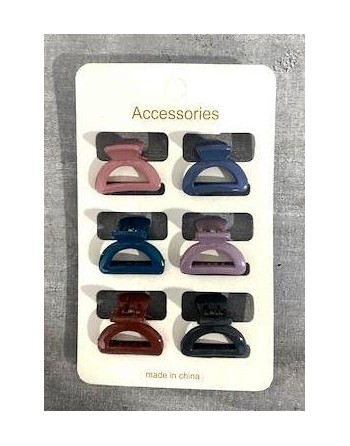 BROCHE PLASTICO MINI x6...