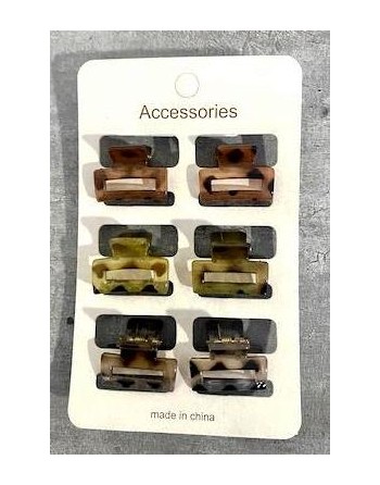 BROCHE PLASTICO MINI x6...