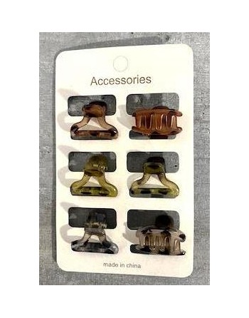 BROCHE PLASTICO MINI x6...