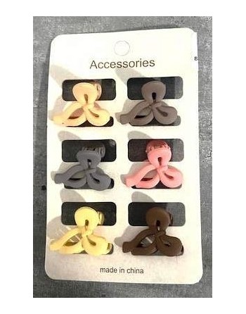 BROCHE PLASTICO MINI x6...