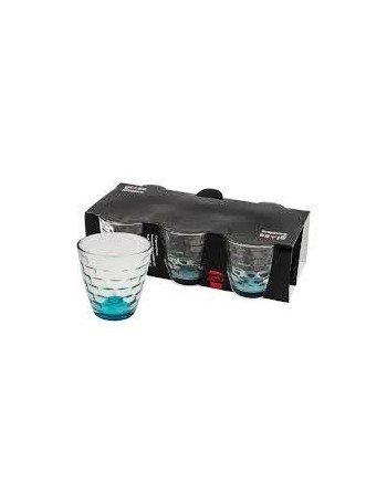SET x6 VASO VIDRO C BASE VERDE