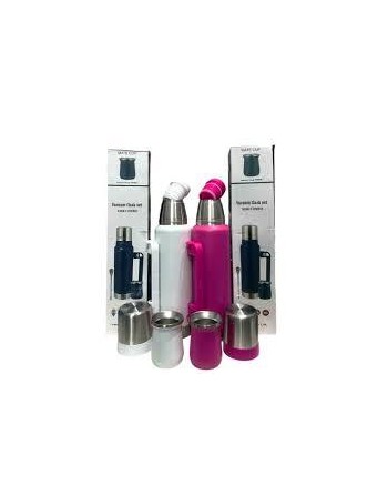 SET TERMO DE ACERO 1.2lts +...