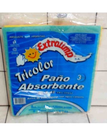 PAÑO ABSORBENTE TRICOLOR...